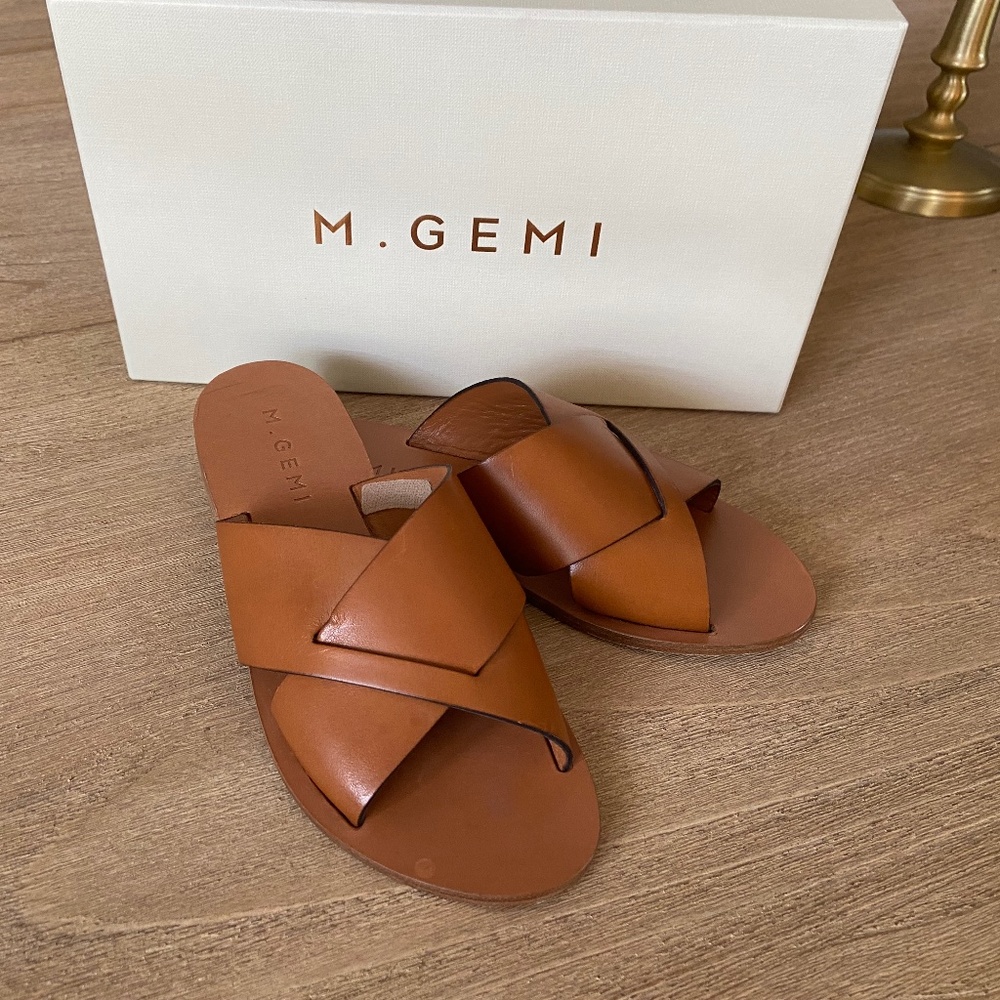 M. Gemi Siena Sandals, Tan Leather; Size 35.5 (5 1/2)
